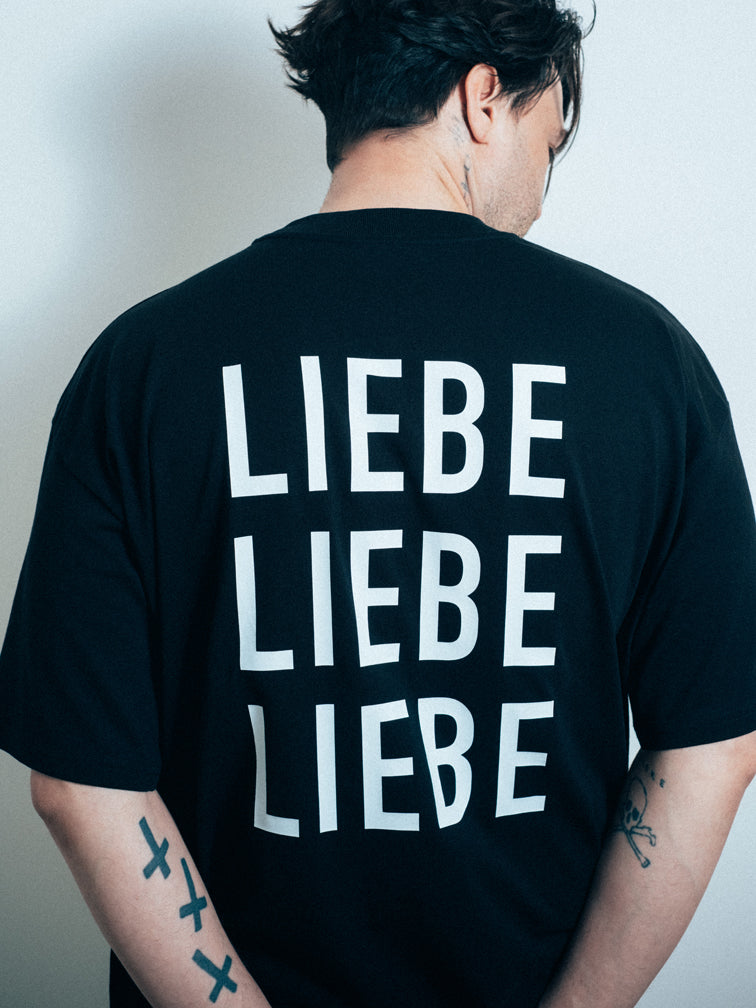 LIEBE LIEBE LIEBE Unisex-Shirt Oversized (Black)