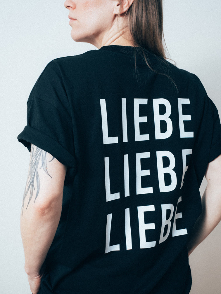 LIEBE LIEBE LIEBE Unisex-Shirt Oversized (Black)