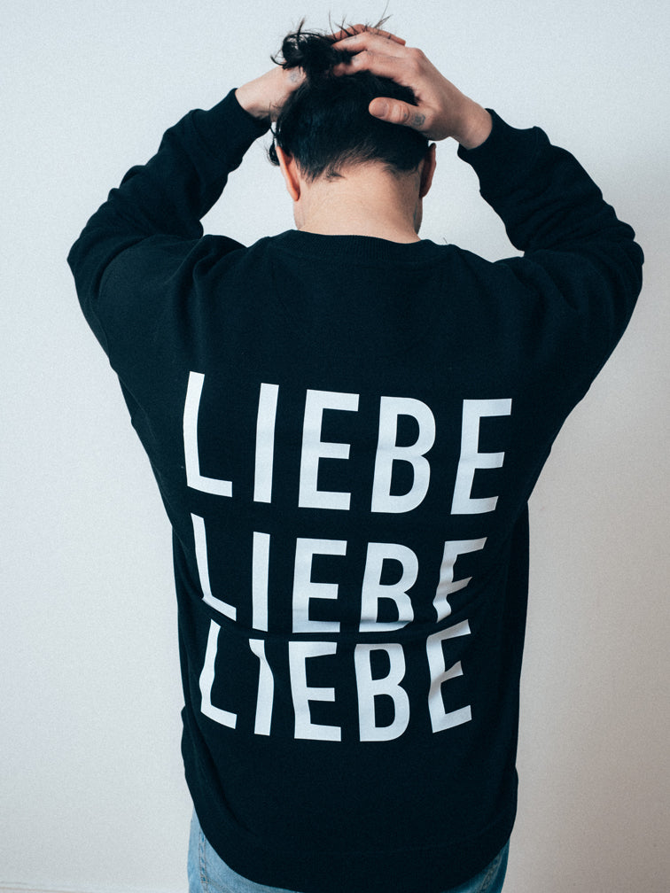 LIEBE LIEBE LIEBE Unisex-Sweatshirt (Black)