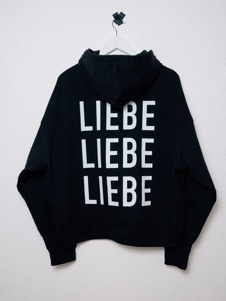 LIEBE LIEBE LIEBE Unisex-Hoodie Oversized (Black)