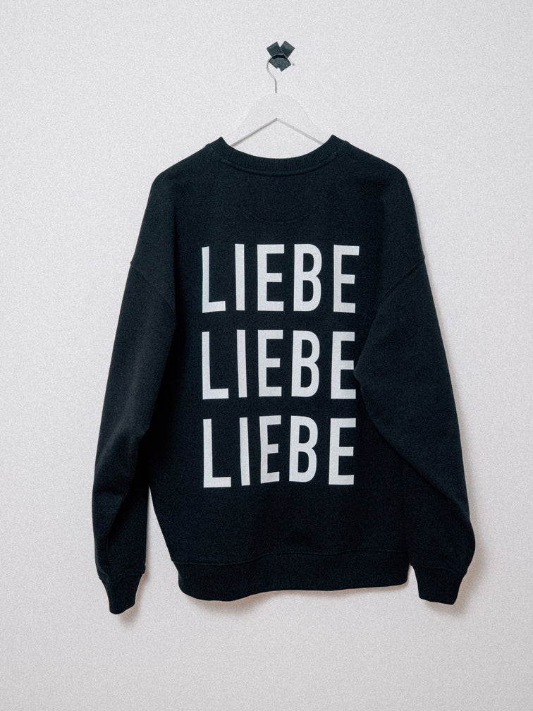 LIEBE LIEBE LIEBE Unisex-Sweatshirt (Black)