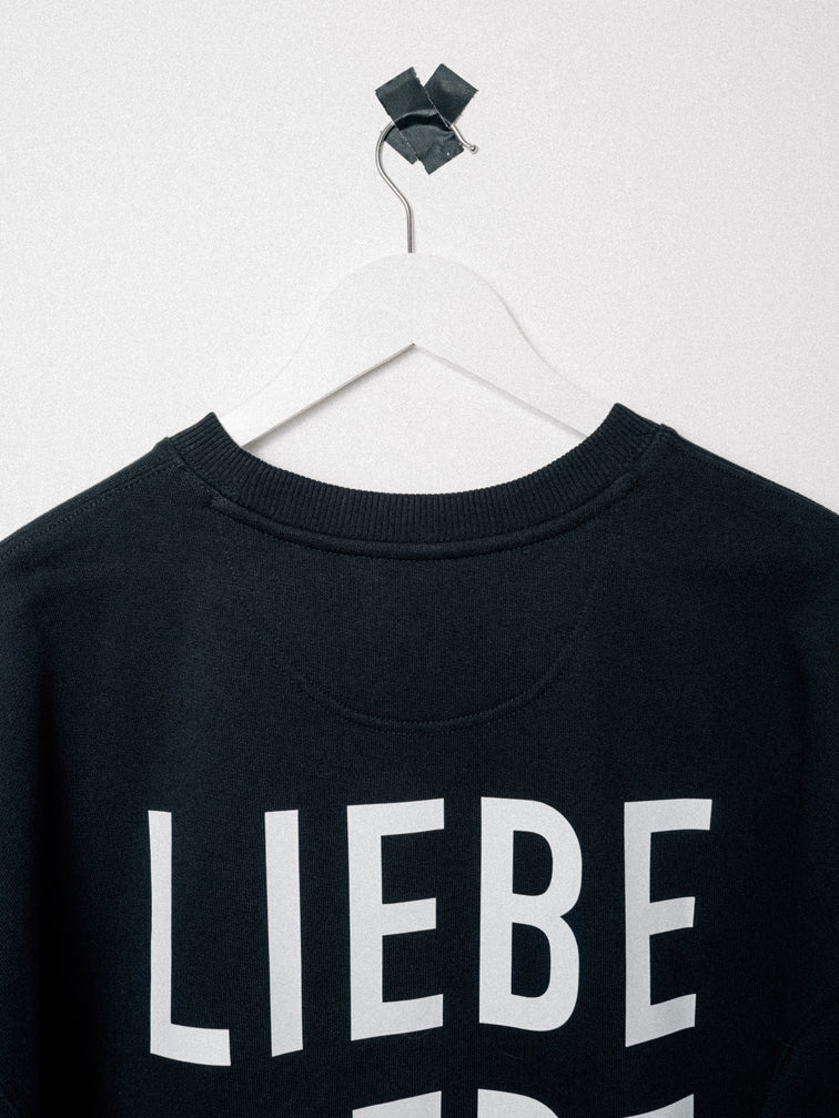 LIEBE LIEBE LIEBE Unisex-Sweatshirt (Black)
