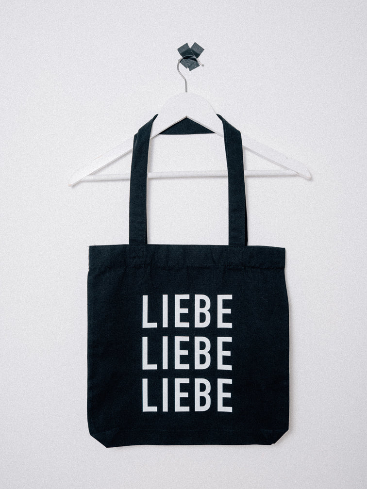 LIEBE LIEBE LIEBE Tote Bag (Black)