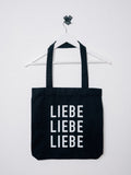 LIEBE LIEBE LIEBE Tote Bag (Black)